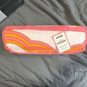 Pink and Orange picnic blanket